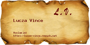 Lucza Vince névjegykártya
