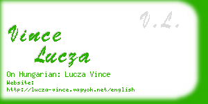 vince lucza business card